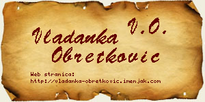 Vladanka Obretković vizit kartica